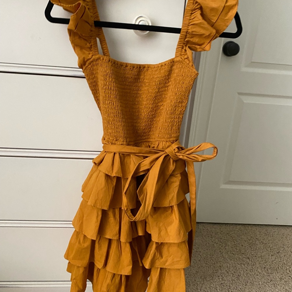 Tularosa Carlotta Mini Dress in Mustard